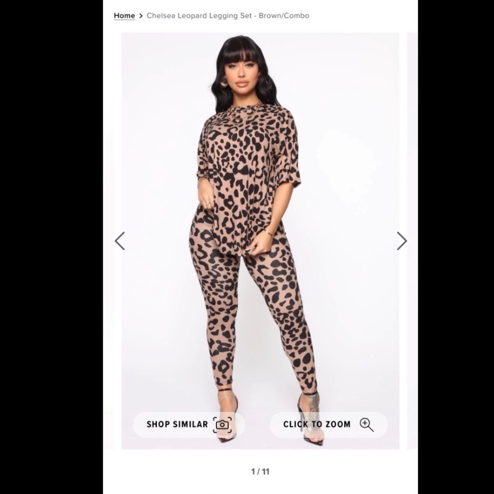 Fashion nova leopard print legging set